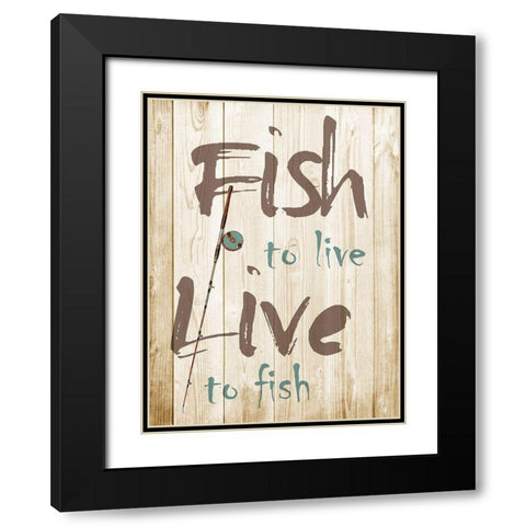 Fish To Live Black Modern Wood Framed Art Print with Double Matting by Prime, Marcus