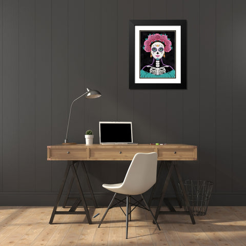 Senorita Muerte Black Modern Wood Framed Art Print with Double Matting by Prime, Marcus