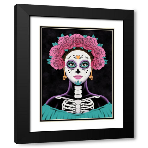 Senorita Muerte Black Modern Wood Framed Art Print with Double Matting by Prime, Marcus