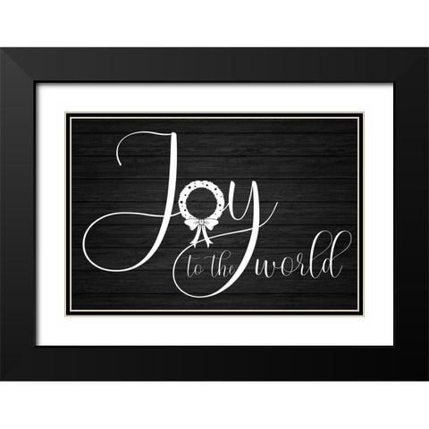 Joy To The World Black Modern Wood Framed Art Print with Double Matting by Prime, Marcus