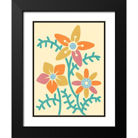 Split Blooms 2 Black Modern Wood Framed Art Print with Double Matting by Prime, Marcus