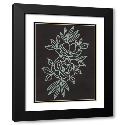 Floral Engagements 2 Black Modern Wood Framed Art Print with Double Matting by Prime, Marcus