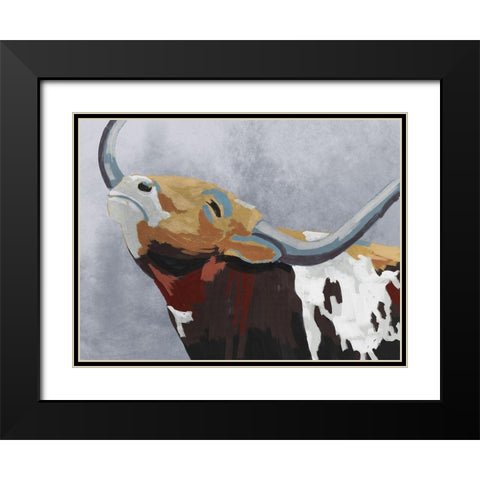 Wandering Bull Black Modern Wood Framed Art Print with Double Matting by Prime, Marcus