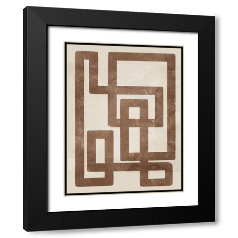 Happy Natural Sequence 2 Black Modern Wood Framed Art Print with Double Matting by Prime, Marcus
