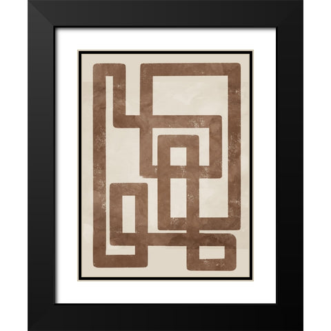 Happy Natural Sequence 2 Black Modern Wood Framed Art Print with Double Matting by Prime, Marcus