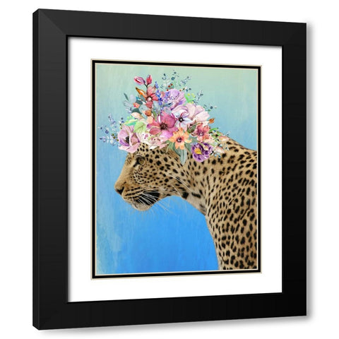 Leopard Beauty Black Modern Wood Framed Art Print with Double Matting by Prime, Marcus