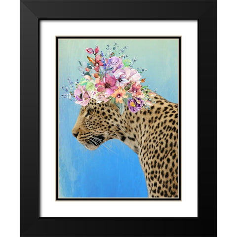 Leopard Beauty Black Modern Wood Framed Art Print with Double Matting by Prime, Marcus