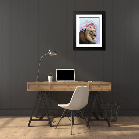 Beautiful King Black Modern Wood Framed Art Print with Double Matting by Prime, Marcus