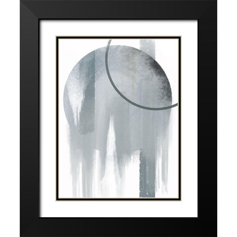 Reflecting Paint 1 Black Modern Wood Framed Art Print with Double Matting by Prime, Marcus