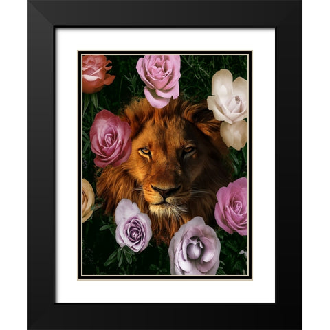 Peeking Through Floral Black Modern Wood Framed Art Print with Double Matting by Prime, Marcus