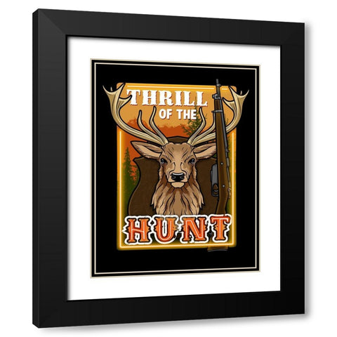 Thrilling Hunt 1 Black Modern Wood Framed Art Print with Double Matting by Prime, Marcus