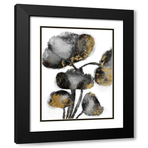 Gold Tainted Burst 1 Black Modern Wood Framed Art Print with Double Matting by Prime, Marcus