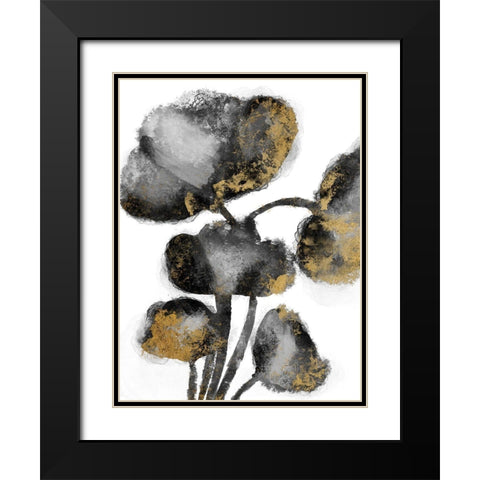 Gold Tainted Burst 1 Black Modern Wood Framed Art Print with Double Matting by Prime, Marcus