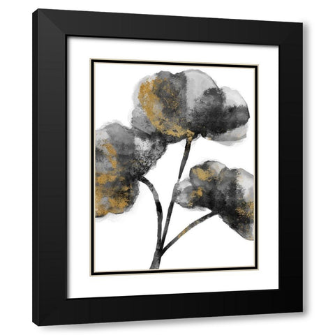 Gold Tainted Burst 2 Black Modern Wood Framed Art Print with Double Matting by Prime, Marcus