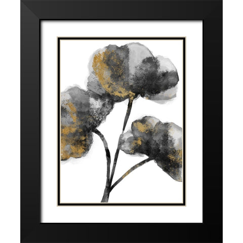Gold Tainted Burst 2 Black Modern Wood Framed Art Print with Double Matting by Prime, Marcus