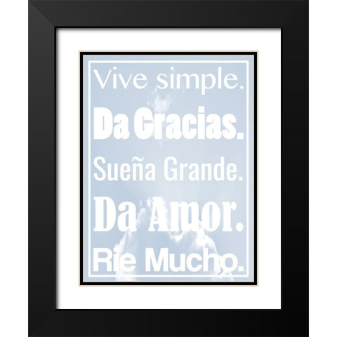 Vive Simple 2 Black Modern Wood Framed Art Print with Double Matting by Prime, Marcus