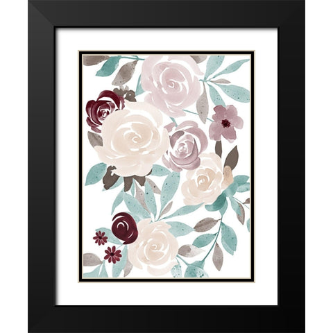 Floral Fall 1 Black Modern Wood Framed Art Print with Double Matting by Prime, Marcus