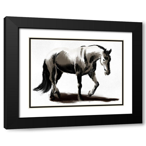 Artistic Horse Black Modern Wood Framed Art Print with Double Matting by Prime, Marcus