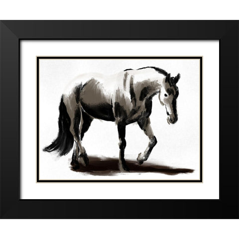 Artistic Horse Black Modern Wood Framed Art Print with Double Matting by Prime, Marcus