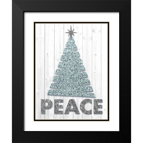 Christmas Peace Black Modern Wood Framed Art Print with Double Matting by Prime, Marcus
