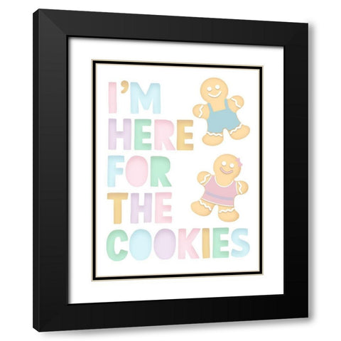 Here For The Cookies Black Modern Wood Framed Art Print with Double Matting by Prime, Marcus