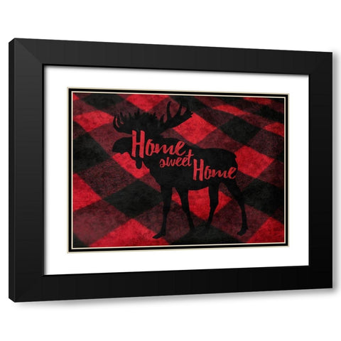 Flannel Moose Black Modern Wood Framed Art Print with Double Matting by Prime, Marcus