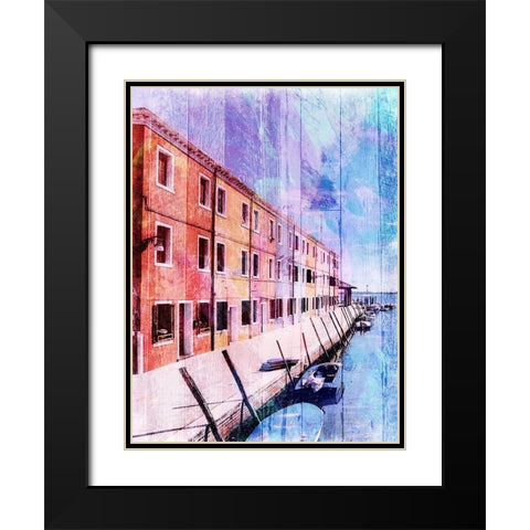 Colorful Riverfront Black Modern Wood Framed Art Print with Double Matting by Prime, Marcus