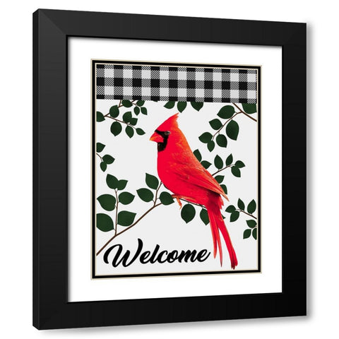 Welcoming Cardinal Black Modern Wood Framed Art Print with Double Matting by Prime, Marcus