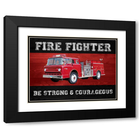 Peoples Hero 1 V2 Black Modern Wood Framed Art Print with Double Matting by Prime, Marcus