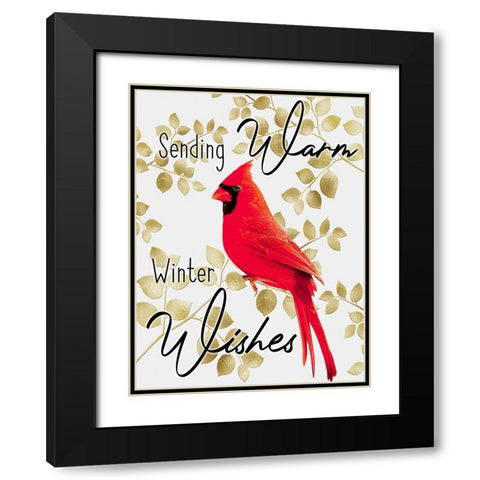 Winter Wishes Black Modern Wood Framed Art Print with Double Matting by Prime, Marcus