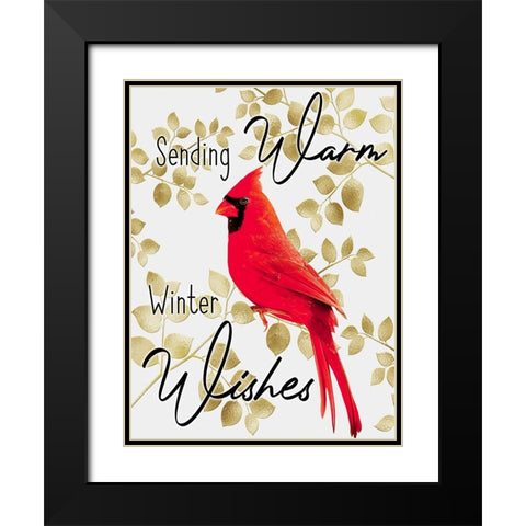 Winter Wishes Black Modern Wood Framed Art Print with Double Matting by Prime, Marcus