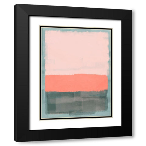 Blush Streaks Black Modern Wood Framed Art Print with Double Matting by Prime, Marcus
