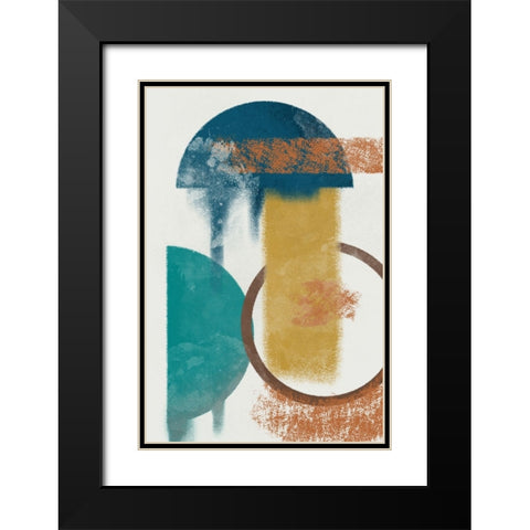 Modern Paint 1 Black Modern Wood Framed Art Print with Double Matting by Prime, Marcus