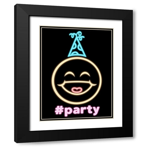 Party Glow Black Modern Wood Framed Art Print with Double Matting by Prime, Marcus