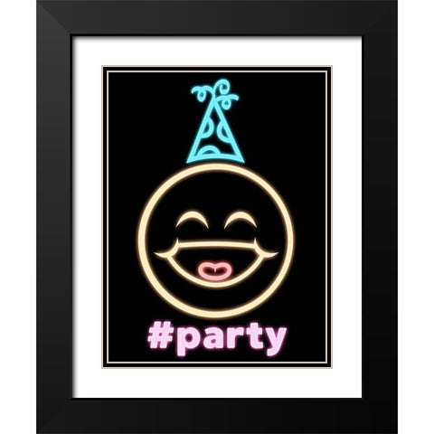 Party Glow Black Modern Wood Framed Art Print with Double Matting by Prime, Marcus