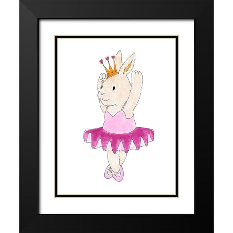 Bunny Princess Black Modern Wood Framed Art Print with Double Matting by Prime, Marcus
