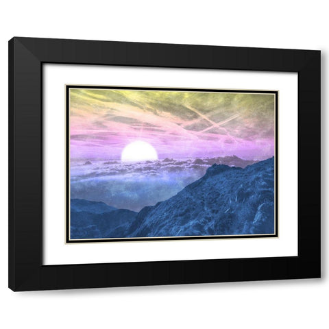 Peering Sun Black Modern Wood Framed Art Print with Double Matting by Prime, Marcus