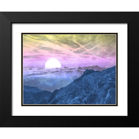 Peering Sun Black Modern Wood Framed Art Print with Double Matting by Prime, Marcus