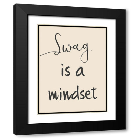 Swag Mindset Black Modern Wood Framed Art Print with Double Matting by Prime, Marcus