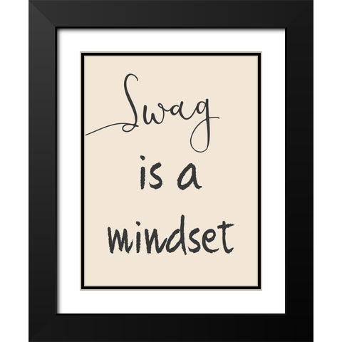 Swag Mindset Black Modern Wood Framed Art Print with Double Matting by Prime, Marcus