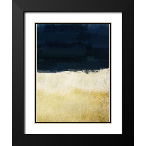 Gold Indigo Shuffle Black Modern Wood Framed Art Print with Double Matting by Prime, Marcus