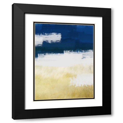 Gold Indigo Shuffle 2 Black Modern Wood Framed Art Print with Double Matting by Prime, Marcus