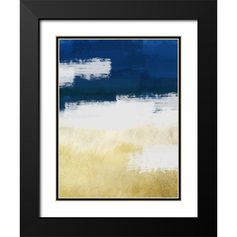 Gold Indigo Shuffle 2 Black Modern Wood Framed Art Print with Double Matting by Prime, Marcus