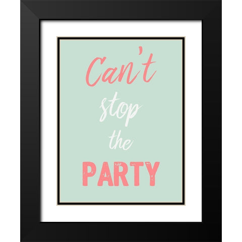 Party Hard Black Modern Wood Framed Art Print with Double Matting by Prime, Marcus