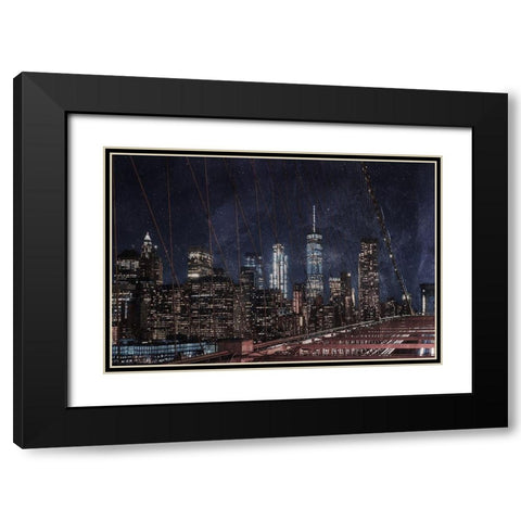 NYC Magic Black Modern Wood Framed Art Print with Double Matting by Prime, Marcus