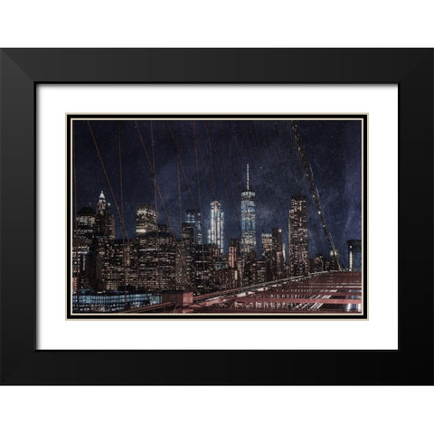 NYC Magic Black Modern Wood Framed Art Print with Double Matting by Prime, Marcus