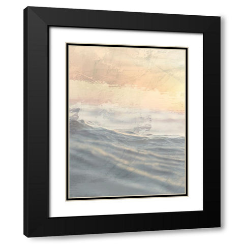 Ocean Flared 1 V2 Black Modern Wood Framed Art Print with Double Matting by Prime, Marcus
