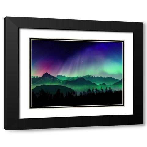 Borealis Dreams 7 Black Modern Wood Framed Art Print with Double Matting by Prime, Marcus