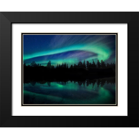 Borealis Dreams 8 Black Modern Wood Framed Art Print with Double Matting by Prime, Marcus