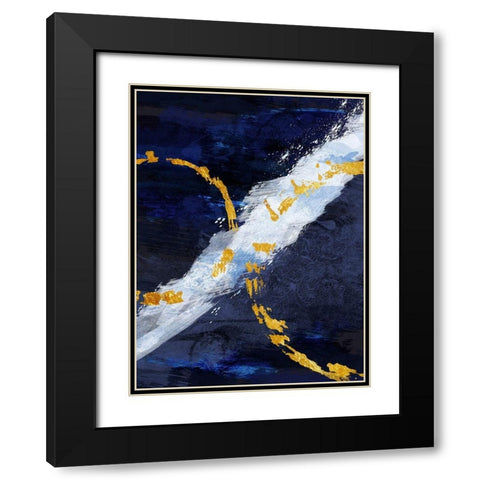 Contemporary Streak 1 Black Modern Wood Framed Art Print with Double Matting by Prime, Marcus